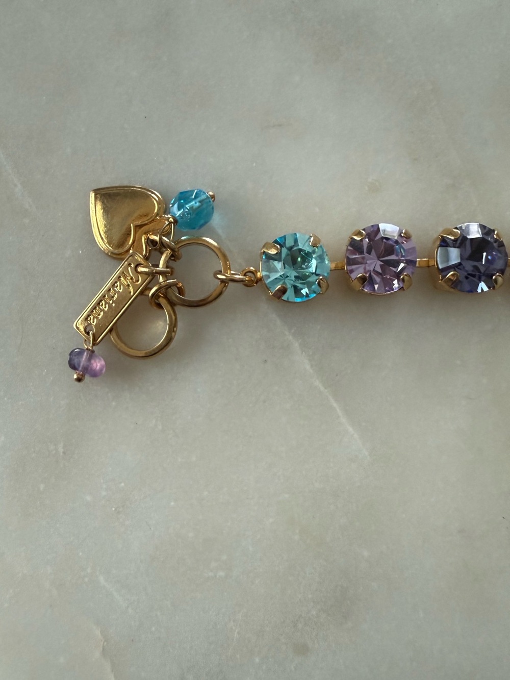 Mariana Large Everyday Crystal Bracelet & Rose Gold Tone Hinged Bangle - Picture 9 of 15